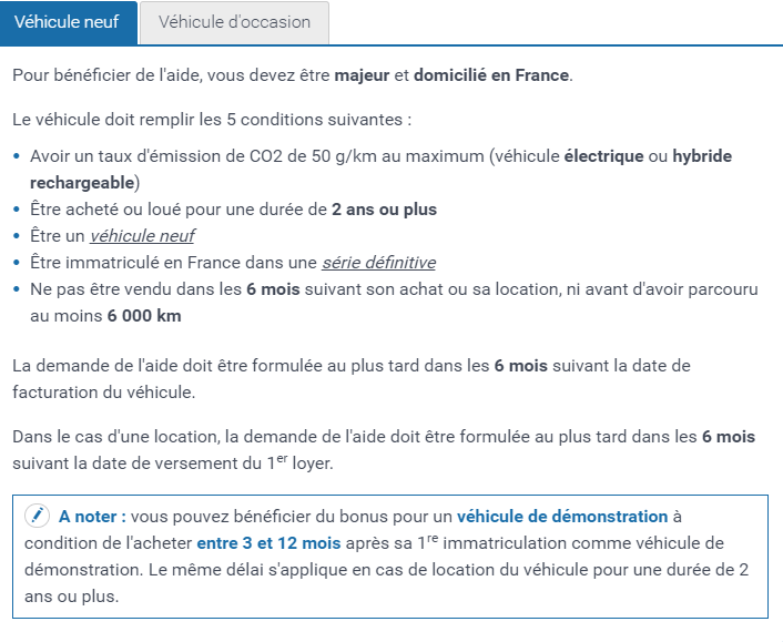 condition éligibilité bonus écologique